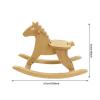 Wooden Rocking Horse Model Miniature Sculpture Desktop Ornament Birthday Gift for Nursery Office Patio view 3