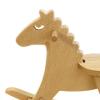 Wooden Rocking Horse Model Miniature Sculpture Desktop Ornament Birthday Gift for Nursery Office Patio view 4