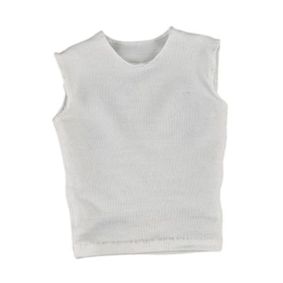 1/6 Scale Male Figure Sleeveless Vest White Outfit for 12 Inch Action Figures Doll Clothes Miniature Dress Up