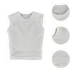 1/6 Scale Male Figure Sleeveless Vest White Outfit for 12 Inch Action Figures Doll Clothes Miniature Dress Up view 2
