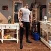 1/6 Scale Male Figure Sleeveless Vest White Outfit for 12 Inch Action Figures Doll Clothes Miniature Dress Up view 3