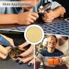10 Pcs Golden Blank, 40Mm Metal Challenge with Threaded Edges, Customizable for Engraving, Includes Plastic Storage Box view 4