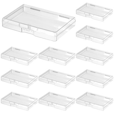 12 Clear Plastic Cases For Cards, Transparent Deck Boxes With Snap Closures, Perfect For Trading And Poker