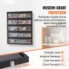 35 Graded Sports Card Display Case, 24.3x30.5x2.1 in, Baseball Card Display Frame with 98% UV Protection Clear View PC Glass, Lockable Wall Cabinet for Football Basketball Hockey Trading Card view 2