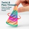 Christmas Stocking Stuffer 6 Packs Impossible Cone,Spiral Cone Fidget Toy Impossible Pyramid Passthrough Toy,3D Printed Spiral Cone Fidget Toy,Mini Vortex Thread Illusion Desktop Deco Souvenir Gift view 2