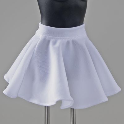 1/6 Scale Female Clothes, Stretchy Skirt for 12'' Action Figure, Doll Costume 1/6 Female Soldier Action Figure 12 inch Clothing Accessories Stretchy Kilt Skirt Model (White)