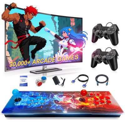 [30000 Games in 1] Arcade Console Pandora Box - with Two Extra Handles, 4K HDMI Output Plug & Play Video Game 256GB Memory Card Retro Gaming Console Double Joystick Favorites List