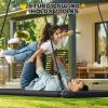 Trekassy 60" Large Rectangle Platform Tree Swing for Kids Adults, 700lb Capacity Outdoor Flying Swing, 900D Oxford Waterproof Giant Swings with 2 Hanging Straps for Backyard (Black) view 3