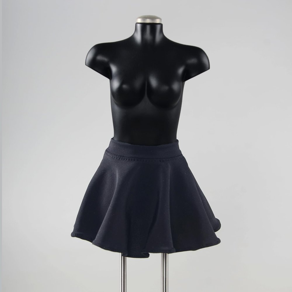 1/6 Scale Female Clothes, Stretchy Skirt for 12'' Action Figure, Doll Costume 1/6 Female Soldier Action Figure 12 inch Clothing Accessories Stretchy Kilt Skirt Model (Black)
