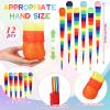 Leyndo 12 Pcs 35 Inch Throw and Catch Balls with Rainbow Tail, Soft Sports Play Comet Balls Playground Toys Bulk for Kids Adults Games and Activities Fun Throwing School (Classic) view 2