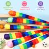Leyndo 12 Pcs 35 Inch Throw and Catch Balls with Rainbow Tail, Soft Sports Play Comet Balls Playground Toys Bulk for Kids Adults Games and Activities Fun Throwing School (Classic) view 3