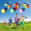 Leyndo 12 Pcs 35 Inch Throw and Catch Balls with Rainbow Tail, Soft Sports Play Comet Balls Playground Toys Bulk for Kids Adults Games and Activities Fun Throwing School (Classic) view 4