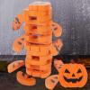 COCHIE Halloween Game for Family Adults, Wooden J-O-Lantern Blocks Stacking Tower Games, Tumbling Tower Balancing Pumpkin Blocks Halloween Party Game Activities Gifts (Pumpkins) view 1