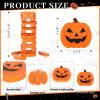COCHIE Halloween Game for Family Adults, Wooden J-O-Lantern Blocks Stacking Tower Games, Tumbling Tower Balancing Pumpkin Blocks Halloween Party Game Activities Gifts (Pumpkins) view 2