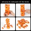COCHIE Halloween Game for Family Adults, Wooden J-O-Lantern Blocks Stacking Tower Games, Tumbling Tower Balancing Pumpkin Blocks Halloween Party Game Activities Gifts (Pumpkins) view 3