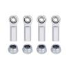 RC Upgrade Parts for Traxxas for Slash 1/10 for Silver M4 Aluminum Alloy Rod Straight Rod Ends/Bend Rod Ends 4Pcs RC Crawler Car 4X4 DIY Parts(Straightm) view 1