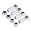 RC Upgrade Parts for Traxxas for Slash 1/10 for Silver M4 Aluminum Alloy Rod Straight Rod Ends/Bend Rod Ends 4Pcs RC Crawler Car 4X4 DIY Parts(Straightm) view 2
