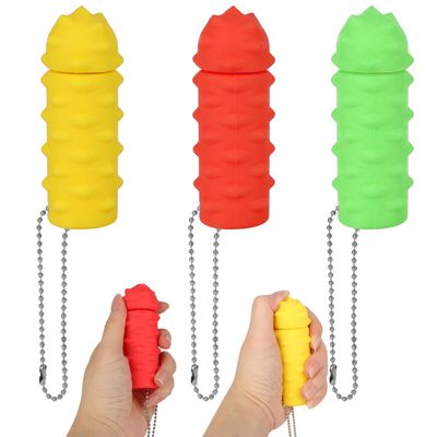 3pcs Spiky Pain Fidget Keychains, Little Sensory Stim Toys for Anxiety Ouchies Stress Relief & Focus Portable Calming Fidget Keychain for Adults Office Workers Novelty Gifts