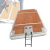 3 * 3m/10 * 10ft,Inflatable Yoga Mat on Water, Floating Platform EVA Anti-Slip Mat, Floating Row Floating Bed Lounge Chair, Yacht Dock view 1