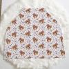 5-in-1 Unisex Western Cow Pattern Baby Carseat Stroller Cover for Boys Girls, Farm Highland Cow Flowers Floral Infant Toddler Privacy Nursing Breastfeeding Canopy, Grocery Shopping Cart Cover-24x28 view 2