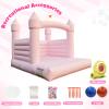 13.8FT White Bounce House Jump Castle for Kids, 100% PVC Indoor Outdoor Inflatable Bounce House, Heavy Duty 750W Air Blower Commercial Bounce House with 2 Balls, Self-Decorated for Party view 2