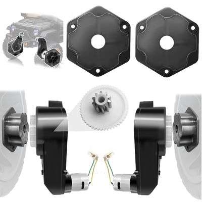2Pack 24V RS555 40000RPM Fast Drive Motor Gearbox for Power Wheels Motor Upgrade,12V&18V&20V&24V High Speed Motors Gearbox Conversion Kit for Kids Ride on Toys Car Replacement Parts,Free Coupler