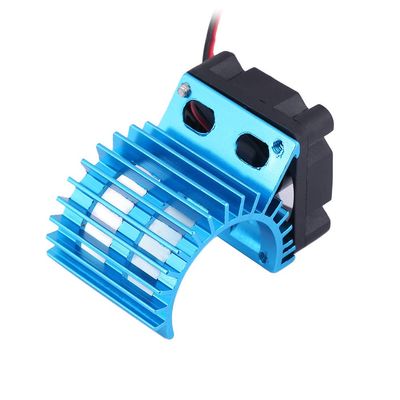 Alomejor RC Cooling with Cooling Fan Effective Motorradiator for 1/10 Scale Electric RC Car Gold (Blue)