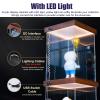 Xyrona Display Case Cube Showcase with Built-in Light, 8" 10" 12" 16" 20" 24" 28" Tall Acrylic Display Boxes, Self-Assembly High Transmittance Display Cabinet(L20xW25xH40cm/8x10x16) view 4