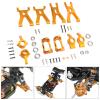 Menolana Swing Arm Steering Cup Kit 1:18 RC Cars Easy Installation DIY Modified Replacements Front and Rear Swing Arm Base for 184008, Gold view 4