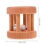 Kisangel 1Pc Wooden Rattle Roller Fine Motor Learning for Safe and Natural Wooden Design Style Present for Birthdays and Christmas view 2