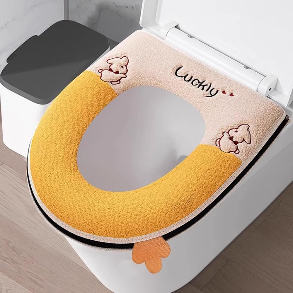 2Pcs Thicken Toilet Seat Cover Cushion Pads Soft Warm Toilet Seat Covers Bathroom Toilet Seat Cover Mat Universal,Dd