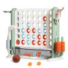 Giant 4 in a Row Connect Game with Mesh Fabric | Height Adjustable 4-in-1 Jumbo 4-to-Score Yard Game Set with Basketball, Golf & Ring Toss | Outdoor Indoor Family Party Game for Kids & Adults, Green view 1