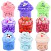 Slime Kit 9 Pack, with 3 Jelly Cube Crunchy Slime 3 Cloud Slime 3 Butter Slime, Soft & Non-Sticky, Party Favor for Girls and Boys Stress Relief Toy view 1