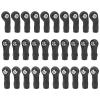 30Pcs Link Linkage Rod End Set, Link Rod Ends Link Rod Ends 1/10 Link Ends High Design Lightweight Easy Install, Excellent Replacement Part, Black Plastic Steel Material, 1/10 Link Ends, Link Rod view 1