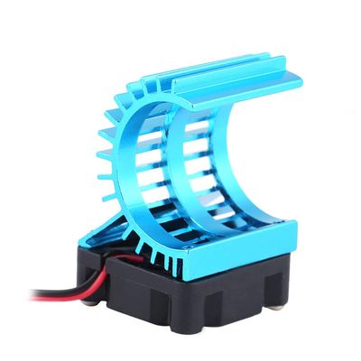Heat Team with Engine Accessory RC with Cooling Fan Provide Overheating for Gold Electric Car on 1/10 Scale Scale (Blue)