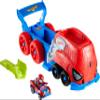 Hot Wheels Toy Car Track Set, Spider-Man Large-Scale Launcher and Hauler with Die-Cast RacerVerse Vehicle view 2
