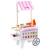 VEVOR 20+ PCS Accessories, Pretend Play Ice Cream Shop Kitchen Food Toys with Ice Cream Cone & Popsicle, Awning & Freezer, Storage Drawers & Flipping Menus, For Kids Aged 3-7 view 1