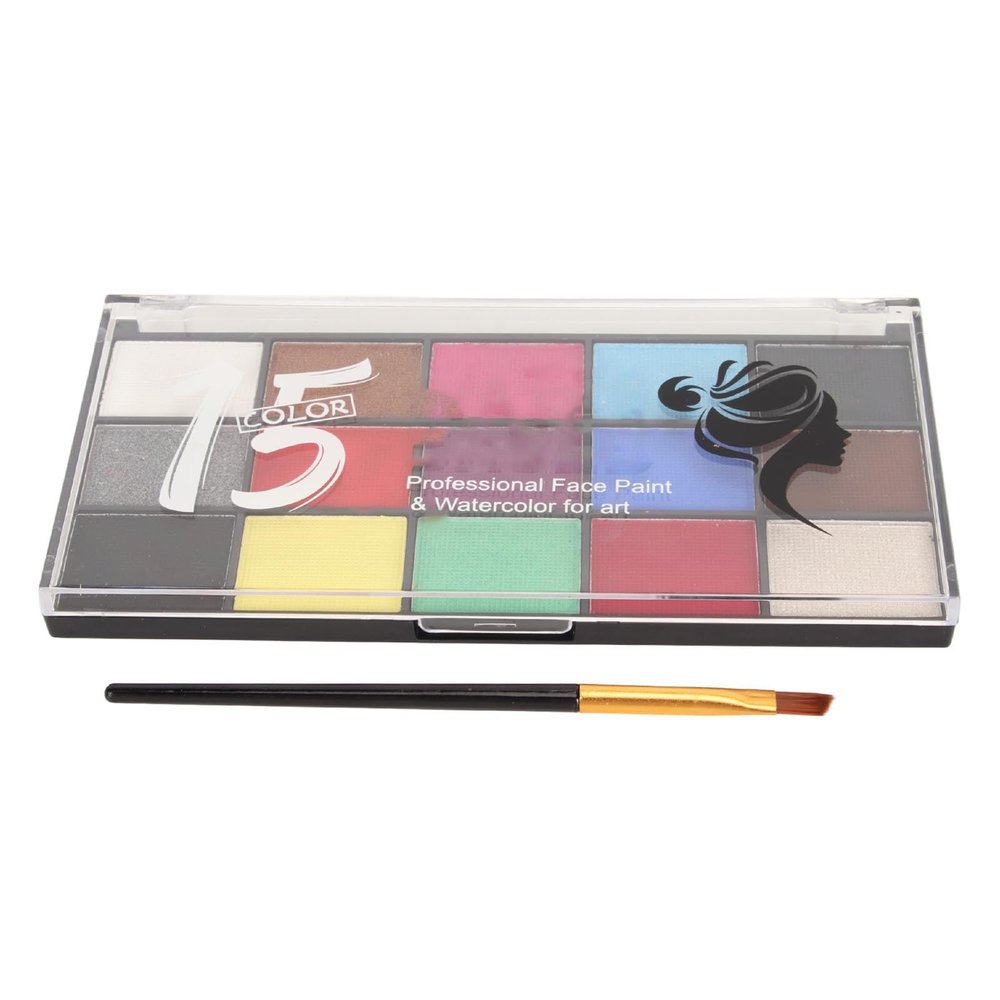 Halloween Makeup Face Paint,15 Colors Water Soluble Quick Dry Mild Face Paint Halloween Makeup for Kids Adult Performances