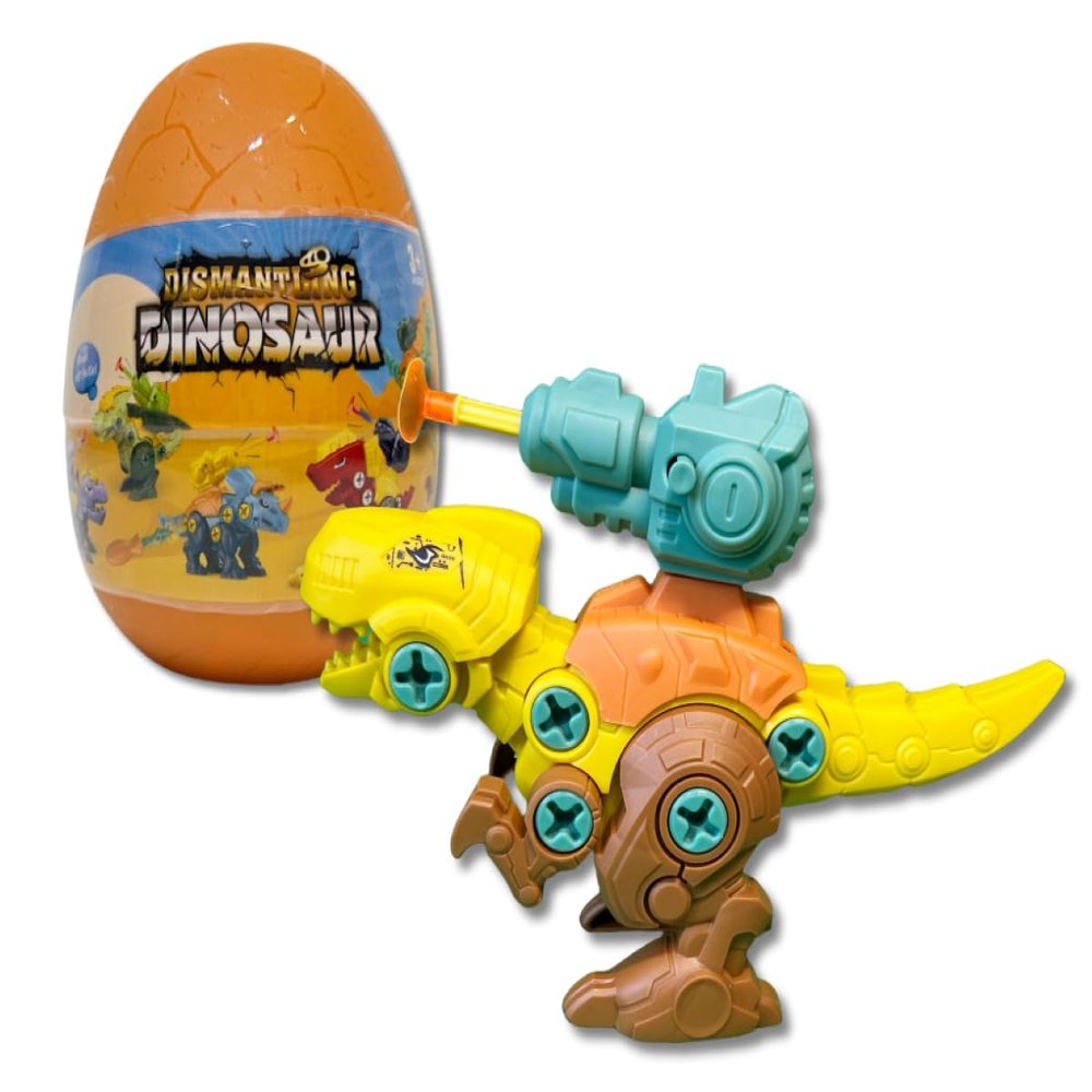 Channie's DIY T-Rex Dino Egg STEM Dinosaur Toy for Kids Ages 4+ Buildable Dino with Manual Screwdriver Mix & Match Parts Educational, Hands-On Learning Gift for Boys & Girls
