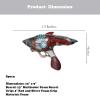 Hub's Alien Blaster Replica Foam Gun  Sci-Fi Retro Ray Gun Toy for Cosplay, Halloween, Display & Collectors  13" Multicolor Barrel with Red & Silver Grip  Post-Apocalyptic Style Prop view 2