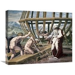 22 in. Noah Building The Ark Art Print - Raphael