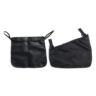 2PCS Pack Baby Stroller Organizer,The Side One for Toys and Snacks,The Back One For Mommy to Keep Keys, Phone, Snacks, Bottles,Nappy Diaper Storage, Detachable,Fits for Umbrella Strollers (BLACK F)
