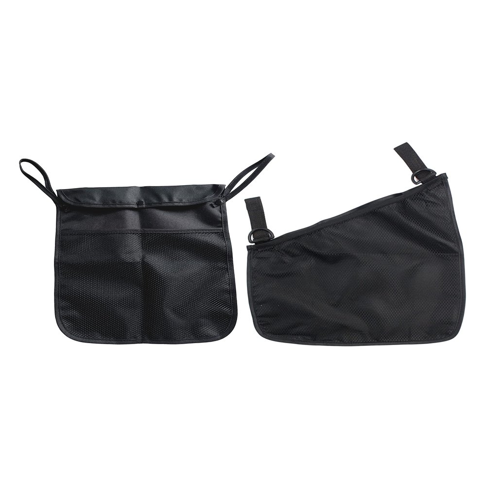 2PCS Pack Baby Stroller Organizer,The Side One for Toys and Snacks,The Back One For Mommy to Keep Keys, Phone, Snacks, Bottles,Nappy Diaper Storage, Detachable,Fits for Umbrella Strollers (BLACK F)
