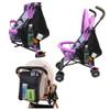 2PCS Pack Baby Stroller Organizer,The Side One for Toys and Snacks,The Back One For Mommy to Keep Keys, Phone, Snacks, Bottles,Nappy Diaper Storage, Detachable,Fits for Umbrella Strollers (BLACK F) view 4