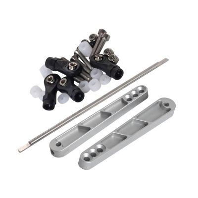 RC Car Parts for Axial for RR10 for Bomber 90053 90048 for AX31331 1/10 Metal Rear Sway Bar Set for Panhard Bar Linkage Kit RC for Rock Racing Rig Upgrade Parts(Silver)
