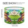 Capybaras St Patricks Coins Storage Basket Large Laundry Basket Hamper Foldable Blanket Basket Storage Organizer Bin with Handle for Home Bedroom Living Room Decor view 2