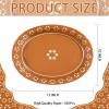 100Pcs Platos De Barro Mexicanos Oval Paper Plates 10" x 12" Large Disposable Heavy Duty Mexican Terracotta Clay Pottery Dessert Platters for Cielito Lindo Birthday Wedding Party Supplies Decorations view 3