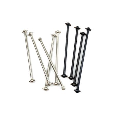 2Pcs RC Car 1/10 HSP 08059 (08029) Silver Steel Front/Rear Dogbone Drive Shaft 89.5mm for 1/10 RC Model Car 94111 94108 94188(2PCS Black 61mm)