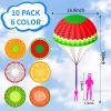 Ynybusi 10 Pcs Easter Parachute Toys for Kids, Cool Outdoor Flying Toys for 3 4 5 6 7 8 Year Old Boys Kids, Parachute Army Men Easter Basket Stuffers Fillers Gifts Party Favors view 2