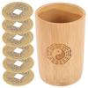 BESPORTBLE 1 Set Bucket with Copper Coins for Chinese Divination Game Fortune Telling Supplies for Family Gatherings and Special Occasions Professional Divination Props view 1